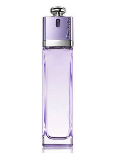 The Dior Addict to Life 100ml Eau De Toilette by Dior is housed in a tall, rectangular bottle with a purple tint and a sleek silver cap, capturing its captivating fragrance.