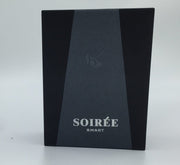 A black Giovanni Bacci Soiree Smart Fragrance box with the word fragrance for men on it from the brand Lattafa.