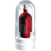 A bottle of Diesel Zero Plus Feminine 75ml EDT perfume from Rio Perfumes in a glass dome.