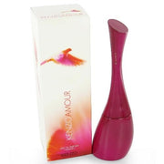 A pink bottle of Kenzo Amour 100ml EDP with a bird on it available at Rio Perfumes.