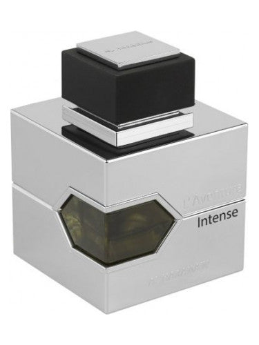 Al Haramain L'Aventure Intense cologne bottle on a white background.