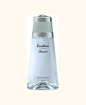 A 50ml bottle of Rasasi Emotion EDP, available at Rio Perfumes.