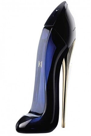 A Carolina Herrera Good Girl 80ml EDP high heeled shoe with Rio Perfumes.