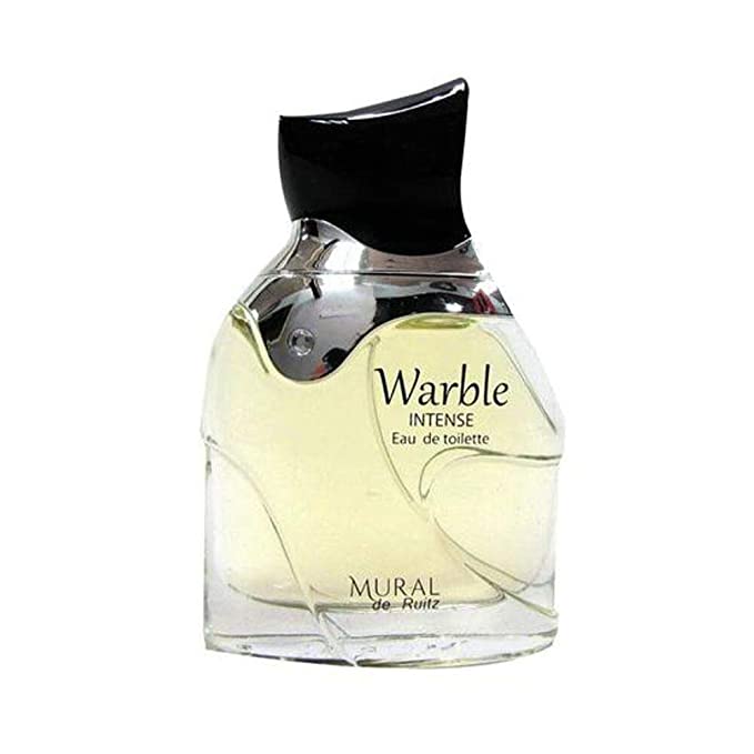 A Mural de Ruitz Warble Intense Pour Homme 90ml Eau De Parfum fragrance bottle on a white background.