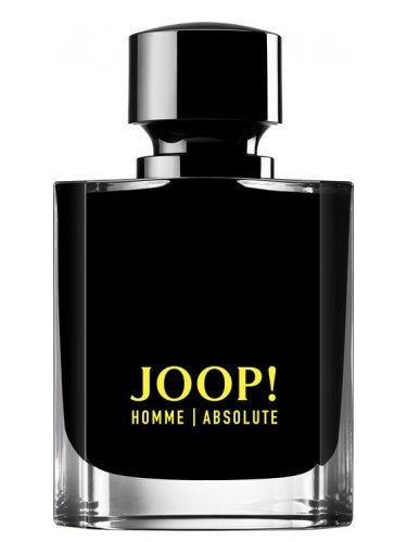 A sleek black bottle labeled "Joop! Homme Absolute 80ml Eau De Parfum - Buy 1 Get 1 Free," with a silver cap, captures the essence of an Oriental Fougere fragrance, ideal for the modern man.