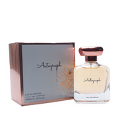 A Fragrance World Autograph 100ml Eau De Parfum with a box in front of it.