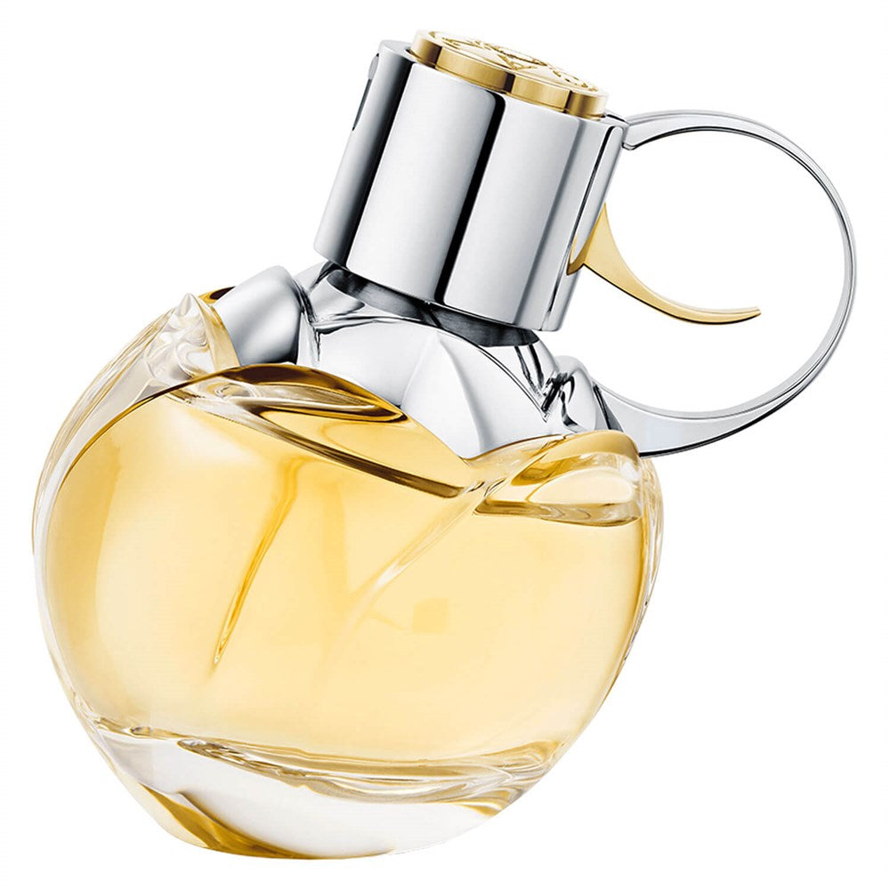 An Azzaro Wanted Girl 80ml Eau De Parfum's untamable beauty on a white background.