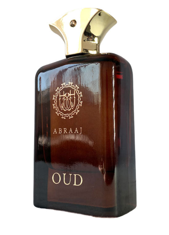 A Paris Corner Abraaj Oud 100ml Eau de Parfum bottle on a white background.