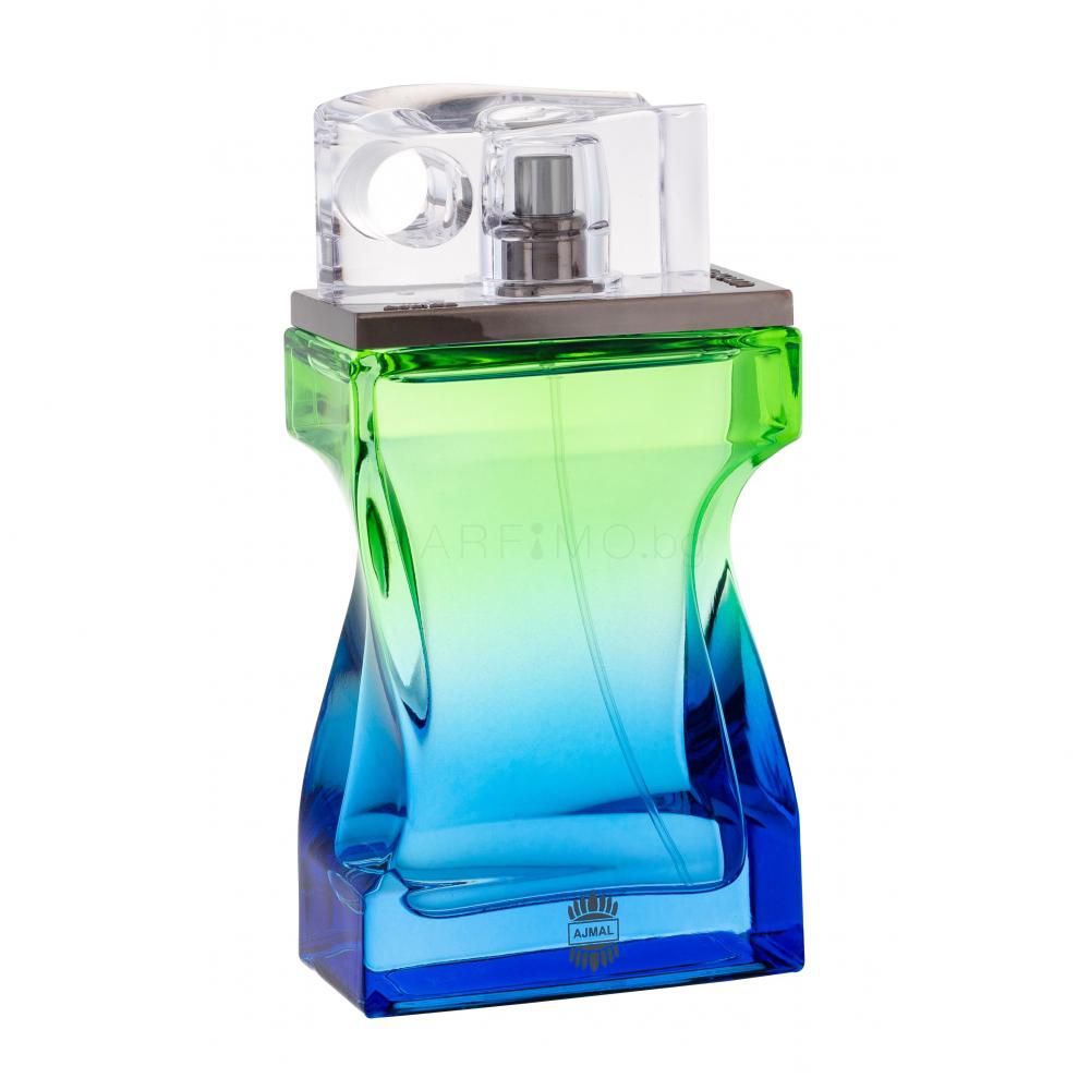 An Ajmal Utopia II 90ml Eau De Parfum bottle from Rio Perfumes on a white background.