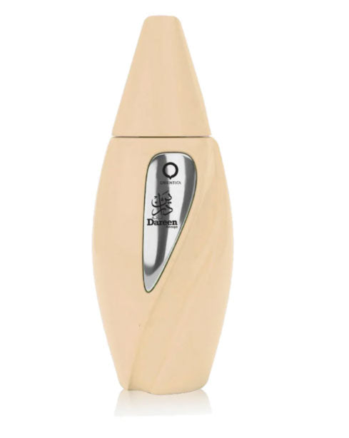 An Orientica Dareen Anaqa 100ml Eau De Parfum bottle with a fruity fragrance.