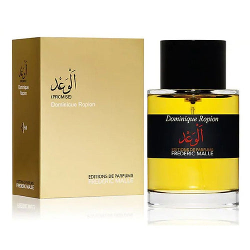 A fragrant bottle of Frederic Malle Promise Dominic Ropion 100ml Eau de Parfum with a box.