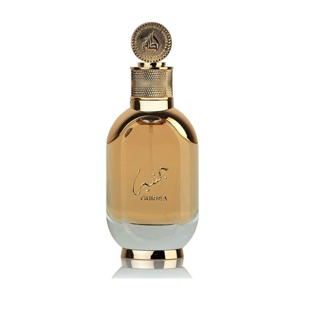 A Lattafa Guinea 100ml Eau De Parfum on a white background.