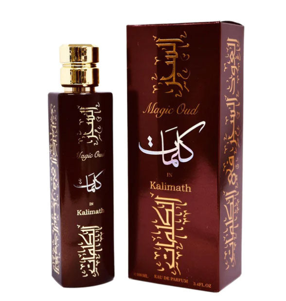 A bottle of Paris Corner Magic Oud in Kalimath 100ml Eau De Parfum by Paris Corner.