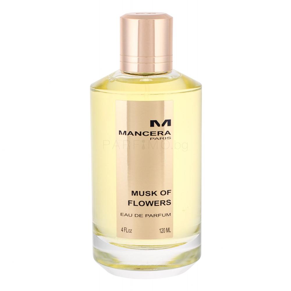 A bottle of Mancera Musk of Flowers 120ml Eau De Parfum sold by Rio Perfumes.