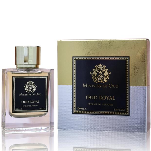 A bottle of Paris Corner Ministry of Oud - Oud Royal 100ml Extrait de Perfume.