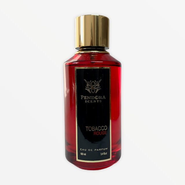 A bottle of Pendora Tobacco Rouge 100ml Eau de Parfum by Pendora on a white background.